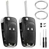 2 Pezzi Guscio Chiave Auto 2 Tasti Compatibile con Opel Adam Astra J Insignia Meriva B Mokka Zafira e Chevrolet Cruze Aveo Orlando Spark Trax Captiva Matiz Telecomando Custodia Ricambio Chiave Cover
