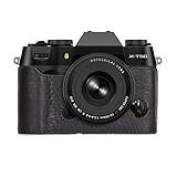 MUZIRI KINOKOO Custodia Protettiva Compatibile per Fujifilm XT50 Fotocamera, Custodia Stile Retrò in Vera Pelle per Fuji XT50 / Fuji X-T50 Fotocamera, con Apertura sul Fondo e Impugnatura - Nero