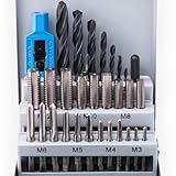 GSR Set maschi e punte elicoidali HSS – 30 pezzi M3–M12 | kit filettatura professionale con giramaschi e dima | DIN 352/338 / 1814 | valigetta in metallo