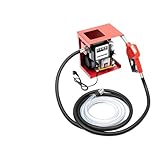 Pompa diesel, 220 V, autoadescante, 550 W, 60 l/min, pompa del carburante industriale con pistola di accensione automatica, contatore (±1%), tubo da 4 m, per olio combustibile, macchine agricole