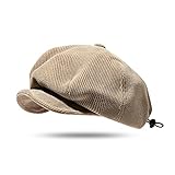CLAPE Cappello Baker Boy Uomo Coppola Vintage Berretto Strillone Gatsby 4 Panel Newsboy cap Shelby Caps Cappello Baschi Scozzesi Khaki BL45