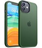 CANSHN Cover Opaca per iPhone 11, [Bordi Quadrati] Custodia Traslucida Opaca Protettiva Sottile Antiurto per iPhone 11 6,1 pollici - Verde Profondo