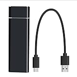 Unita' allo stato solido Disco Rigido Esterno SSD da 1TB, 2TB Regalo Adattatore OTG/Type-C, per PC Laptop (nero)