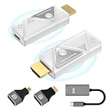 Trasmettitore e Ricevitore HDMI Wireless, HDMI Wireless Extender per Trasmettere Audio e Video HD a Monitor/Laptop/PC/TV Box/Proiettore, 2,4G/5G Trasmissione Radio Portatile, Plug & Play