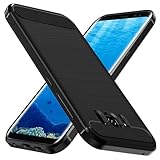 iVoler Cover per Samsung Galaxy S8+ / S8 Plus, [Protezione Antiurto di Grado Militare] Custodia Sottile Morbida in Silicone TPU Anti-Impronte Anti-Graffio Protettiva Case, Nero