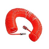 VILLFUL 6m Tubo Per Compressore d Aria in Pu Spirale Tubo Telescopico Attrezzo Portatile Resistent Acqua Invecchiamento
