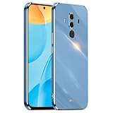 EASSGU [Telaio Elettrolitico Custodia per HUAWEI Mate10 Pro (6" Inches) Cover Protettiva in Morbido Silicone TPU - Blu navy