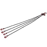 Braca a Catena a 4 Trefoli, 2 M Gancio Catena 4T con Gancio Accorciatore Gancio Catena per Gru Catena Forestale Catena per Molatura, per Operazioni di Sollevamento in Miniere,