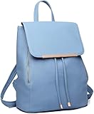 Miss Lulu Zaino Donna Nero, Cuoio Duro Impermeabile, Anti-taccheggio Chiusura a Cordino Fibbia Magnetica, Città Moderno per Viaggi, Lavoro e Scuola