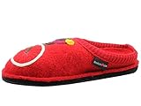 HAFLINGER Pantofole Unisex Adulto AR Bicycle 313060-3, Numero:40 EU, Colore:Rosso
