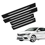 QOCUILC Battitacco Fibra di Carbonio Auto 5 Pezzi, Protezioni Adesive per Porte Auto, Battitacco Antiscivolo Auto, Battitacco Resistenti all'Acqua per Auto e SUV, Protezioni Porte Auto