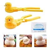 Grzhiyi 2 stampi per sushi a forma di anatra fai da te, stampi 3D per riso con guanti in plastica per sushi, crocchette