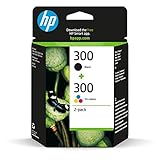 HP 300 Combo Pack CN637EE Confezione da 2 Cartucce Originali da 365 Pagine, Compatibile con Stampanti DeskJet D2560, D2660, F4280, F4224, F4283 e Photosmart Serie C, Nero e Tricomia