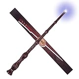 Aomig Bacchetta Magic, Mago Bacchetta con Luce e Suono,Bacchetta Magica in Plastica Magic Giocattolo per Bambini, Cosplay Props Costume da Festa Accessorio (Marrone)