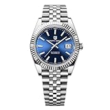 Pagani Design Orologio automatico da uomo, movimento automatico giapponese, orologio classico in vetro zaffiro 100 metri, impermeabile, luminoso e affari, blu acciaio…