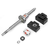 Vite in Acciaio Inossidabile SFU1605, Vite a Ricircolo di Sfere 1605 Vite a Ricircolo di Sfere 250 Mm e Dado e Supporto BkBf12 e Accoppiamento 6,35 * 10 Mm