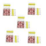 Aihasd 5 pezzi 2 canali IIC I2C Livello logico Convertitore Bidirezionale Modulo Commutatore da 3,3 V a 5 V