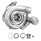 maXpeedingrods Turbocompressore universale Perfetto per tutti i motori a 4 o 6 Cilindri, 2.5L- 3.5L Turbina T3 Flangia A/R.63 Turbocharger a banda V Raffreddato ad olio