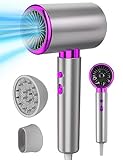 DMTIVMG Asciugacapelli Ionico Phone 2400W Asciugacapelli 2 Velocità/3 Temperature Professionali AC Motore Professionale con Diffusore e Concentratori per Molte Acconciature