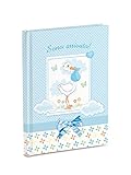 Diario ricordi del Neonato 17 x 24 cm, Cicogna Sono Arrivato Celeste