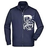 Felpa Unisex Full Zip - Holly E Benji Calcio - Super vestibilità Top qualità (IT, Testo, XXL, Regular, Regular, Blu)