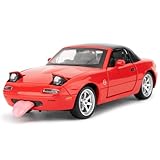 Imtfzct 1/32 Mazda Miata MX-5, Giocattolo Con Suono e Luce, Auto da Collezione per Bambini 4-7 Anni (Rosso)