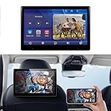 Lettore TV portatile per poggiatesta dell'auto per sedile posteriore con Bluetooth, lettore video touch screen IPS da 10,1 pollici, supporto Carplay e Android Auto, Mirror Link + Scheda TF da 64 GB