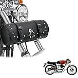 generico pelle borsa moto manubrio Compatibile con Mv Agusta 125 GTL 1971-1972,Protezione solare, durevole,Con blocco password, accessori（Black）