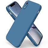 AK Custodia per iPhone XR 6,1" Cover in Silicone Liquido Ultra Sottile con Rivestimento in Morbido Tessuto in Microfibra, Custodia Protettiva Completa per iPhone XR