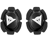 Dainese - Pista Knee Slider High Durability, Saponette Moto, Ginocchiere Moto in Poliuretano, Resistenza e Durata Superiore, Slider Moto Racing da Pista con Chiusura in Velcro, Nero/Bianco