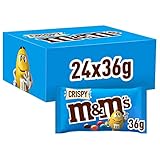 M&M's Crispy Confetti Al Cioccolato Contenenti Riso Soffiato, 24 Bustine Ognuna Da 36g di praline al cioccolato: totale 864g, Vecchia versione