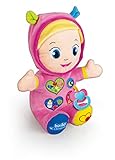 Baby Clementoni - Alice, la Mia Prima Bambola, Peluche Bambini 10+ Mesi, Centro Attività con Ciuccio e 3 Tasti per Imparare Forme, Numeri, Colori, Parole e Versi degli Animali, Lingua Italiana, 17201