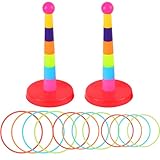 Lekabee Gioco del lancio dell'anello per bambini, giochi di lancio dell'anello di carnevale per bambini festa di compleanno giochi da giardino all'aperto forniture