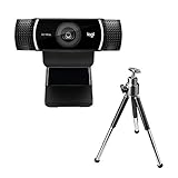 Logitech C922 Pro Stream Webcam, Streaming Veloce HD 1080p/30fps o 720p/60fps, Correzione Luce, Autofocus, Audio ?Stereo, Per YouTube, Twitch, XSplit, ?PC/Mac/Laptop/Macbook/Tablet, Nero