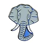 Mainly Metal Metallo Smalto Spilla Badge Elefante (Tronco & Avorio Zanne) Dumbo Jumbo Bump