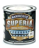 Hammerite Superia smalto metallo antiruggine interno e esterno, Opaco Bianco, 250 ml