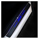 4 Pezzi Auto Fibra di Carbonio Battitacco per Peu-geot 206, Battitacco Prevenire L'Usura AntiGraffio Auto Styling Accessori