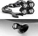 Tappi per valvole dei pneumatici in fibra di carbonio per auto accessori per Mito 147 156 156 159 166 Giulietta Giulia GT Stelvio Tonale (A)