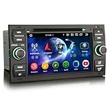 Erisin 8-Core Android 14 4GB+64GB DVD Autoradio GPS Navigatore per Ford C-Max S-Max Focus Galaxy Kuga Connect Fiesta Transit 7" IPS Schermo tattile Bluetooth 5.0 CarPlay Android Auto WiFi DSP FM OBD2
