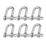 Kippen 1207AK - Set da 6 Pezzi di Grilli Dritti con forma a D in Acciaio Zincato. Misura: 6mm.