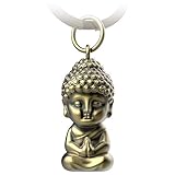 FABACH Portachiavi Buddha Karma - Ciondolo in Metallo - Mini Portafortuna Auto - Chakra Yoga Regalo Figura, Bronzo Antico, Taglia Unica, Orientale