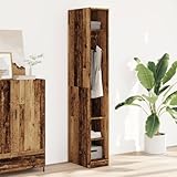 Gecheer Armadio Legno Antico 30x50x200 cm in Legno Multistrato,Armadio per Ingresso Armadio Camera da Letto,Armadietto Multiuso,Guardaroba Autoportante,Mobile Appendiabiti,P3307691