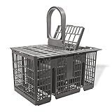 GIANTO Cestello di Ricambio Lavastoviglie compatibile con Hotpoint Ariston, Indesit, Whirlpool, Cesto porta Stoviglie in Plastica, Posate, Forchette, Coltelli - 22,5 x 20,7 x 16 cm Grigio