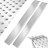 tectake® Set di 2 Rampe di Carico, Antiscivolo, in Acciaio Zincato, Resistente alla Corrosione, Carico Massimo 400 kg, Lunghezza Complessiva Grande, Versatile, Facile da Trasportare e Pulire - 160 cm