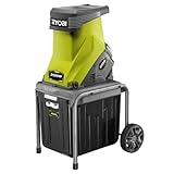 Ryobi RSH2545B Biotrituratore Elettrico da Giardino 2500W, Trituratore Foglie e Rami di Diametro max 45mm, Telaio in Acciaio, 2 Lame Reversibili in Acciaio, Cesto di Raccolta 40L