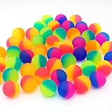 kaiyaya 30 Pezzi Palla Rimbalzante,Palline rimbalzanti Colorate per Bambini Bicolore Palline di Gomma Satinate per Feste di Compleanno e Premi Regali Antistress Bambini Bouncy Ball(25 mm)