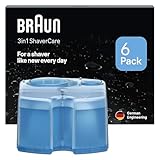 Braun ShaverCare 3In1 CCR6 Cartucce Di Ricarica ORIGINALI Per Stazione SmartCare, Pulisce Igienizzando Il Rasoio Elettrico Barba 10 Volte Meglio Dell'Acqua, Al Profumo Di Limone, Confezione Da 6