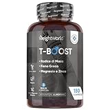 T Boost Complex Vegano da 180 Capsule (per 3 Mesi), Integratore Maca Uomo, con Zinco, Selenio e Vitamina B5, Lo Zinco Contribuisce al Mantenimento di Normali Livelli di Testosterone nel Sangue (EFSA)