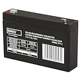 EMOS - Batteria al piombo senza manutenzione - 6V 7Ah - Batteria AGM - Connettore Faston 4,7 mm - Per sistemi di allarme, tecnologia di rilevamento incendi, dispositivi UPS - 151x34x94 mm