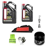 COMPATIBILE CON PIAGGIO MEDLEY 125 KIT TAGLIANDO PER SCOOTER 2 LITRI DI OLIO 10W40 5000 4T TECNOLOGIA HC-TECH+FILTRO OLIO+FILTRO ARIA+CANDELA